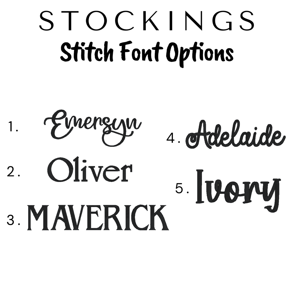 Embroidered Custom Name Stockings