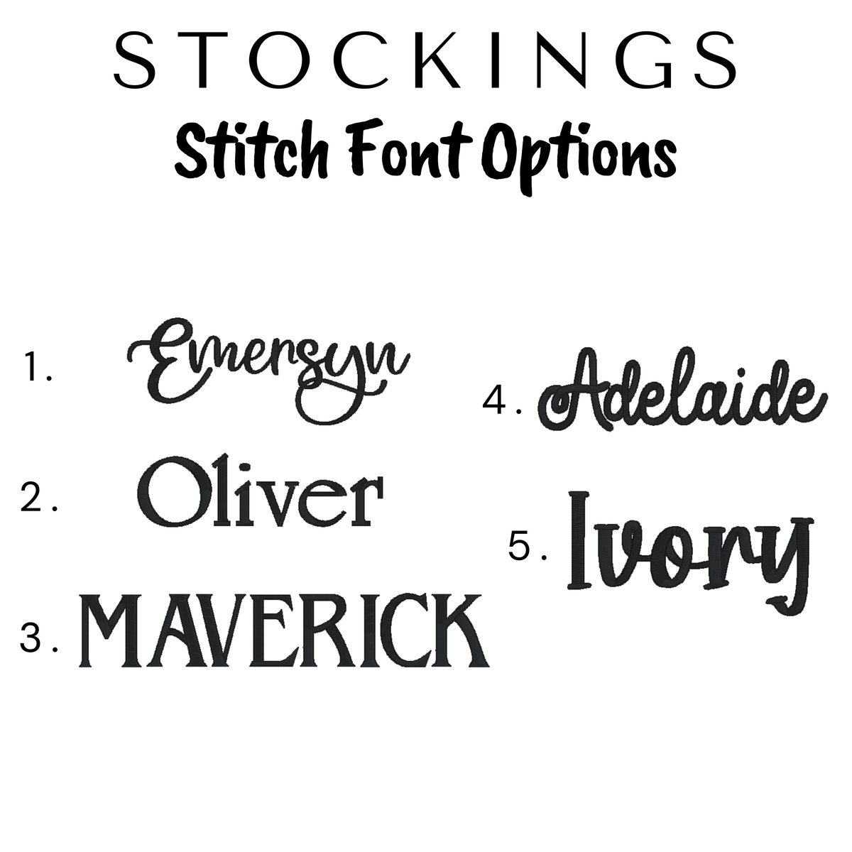 Embroidered Custom Name Stockings
