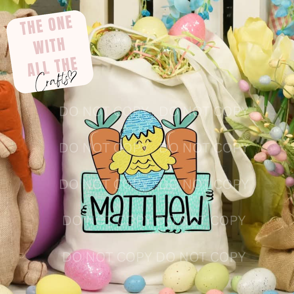 PERSONALIZED Easter Canvas Bag