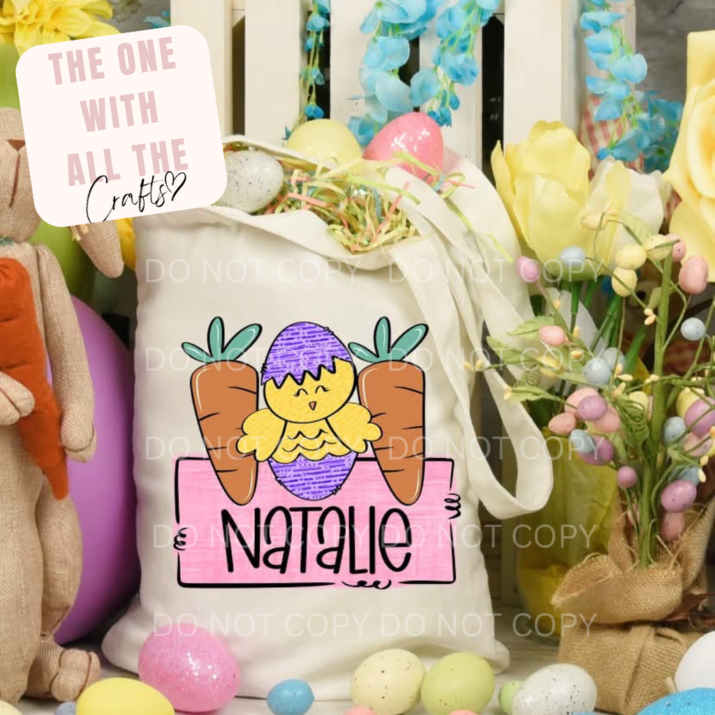 PERSONALIZED Easter Canvas Bag