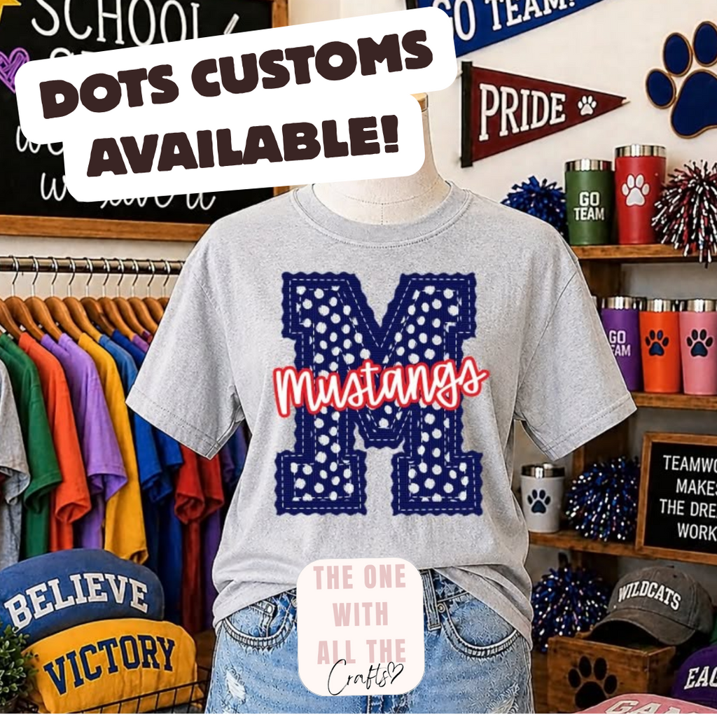 CUSTOM Letterman Mascot Tee/Crew