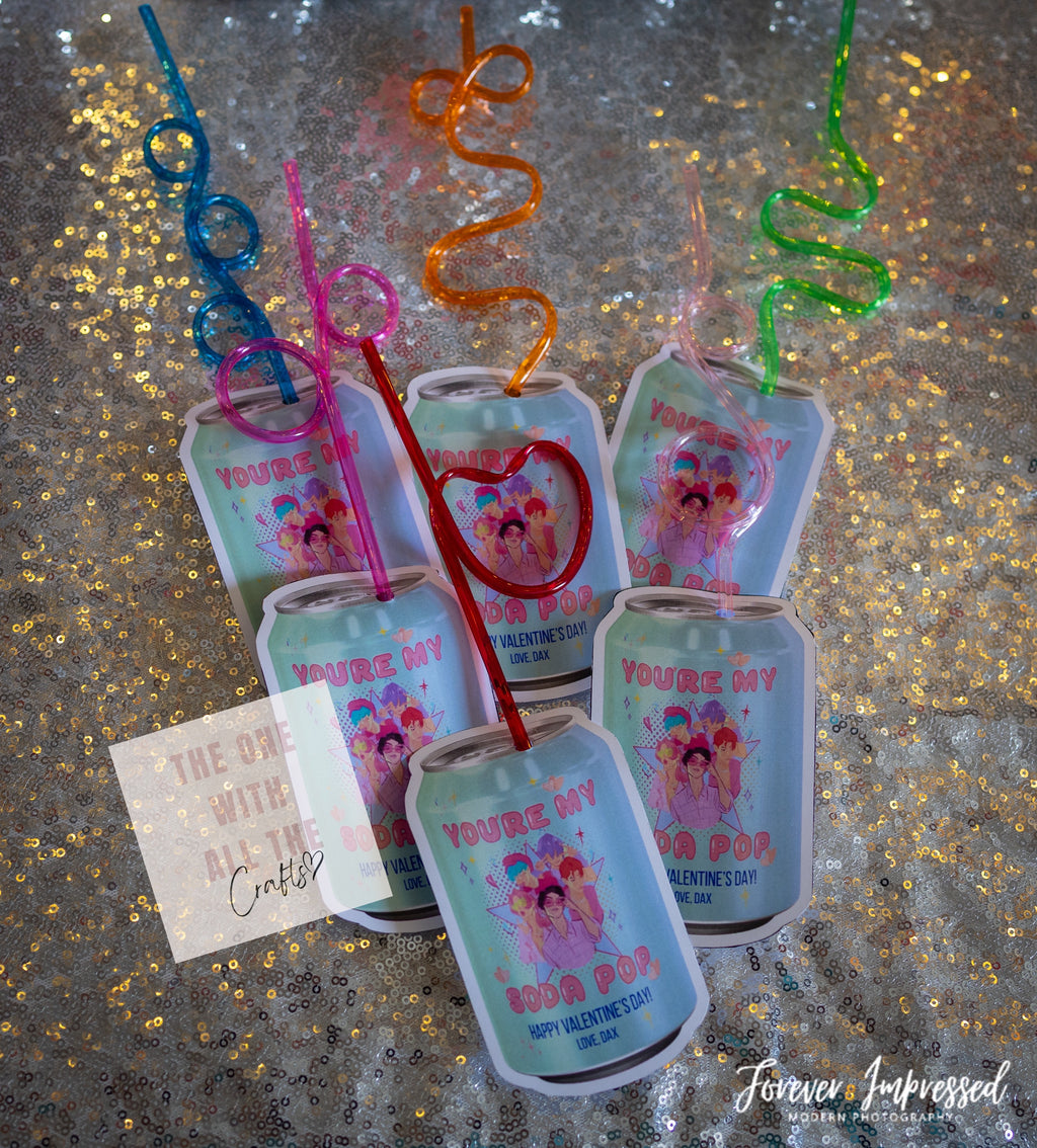 School Valentines- Silly Straws