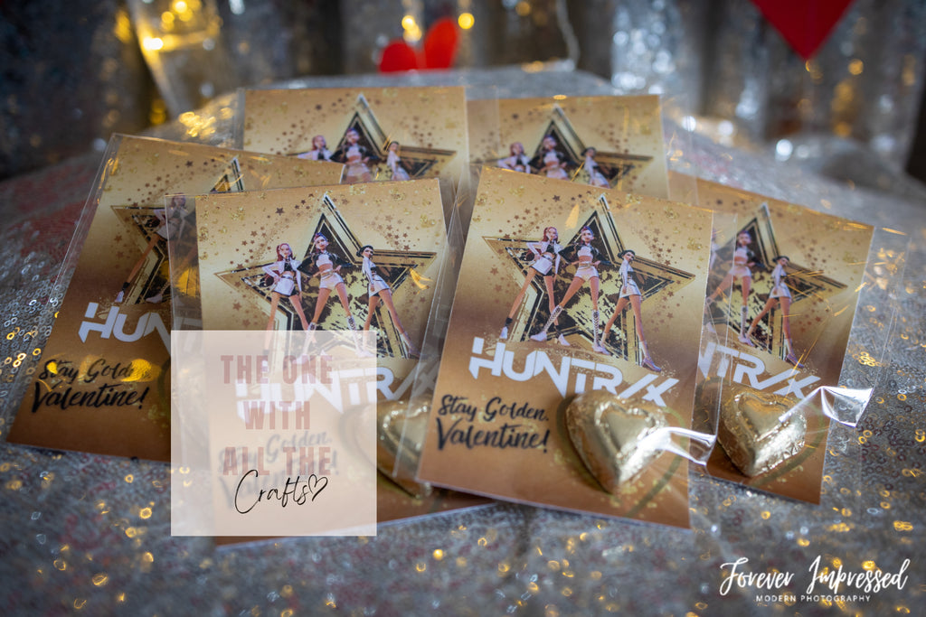 School Valentines- Gold Heart