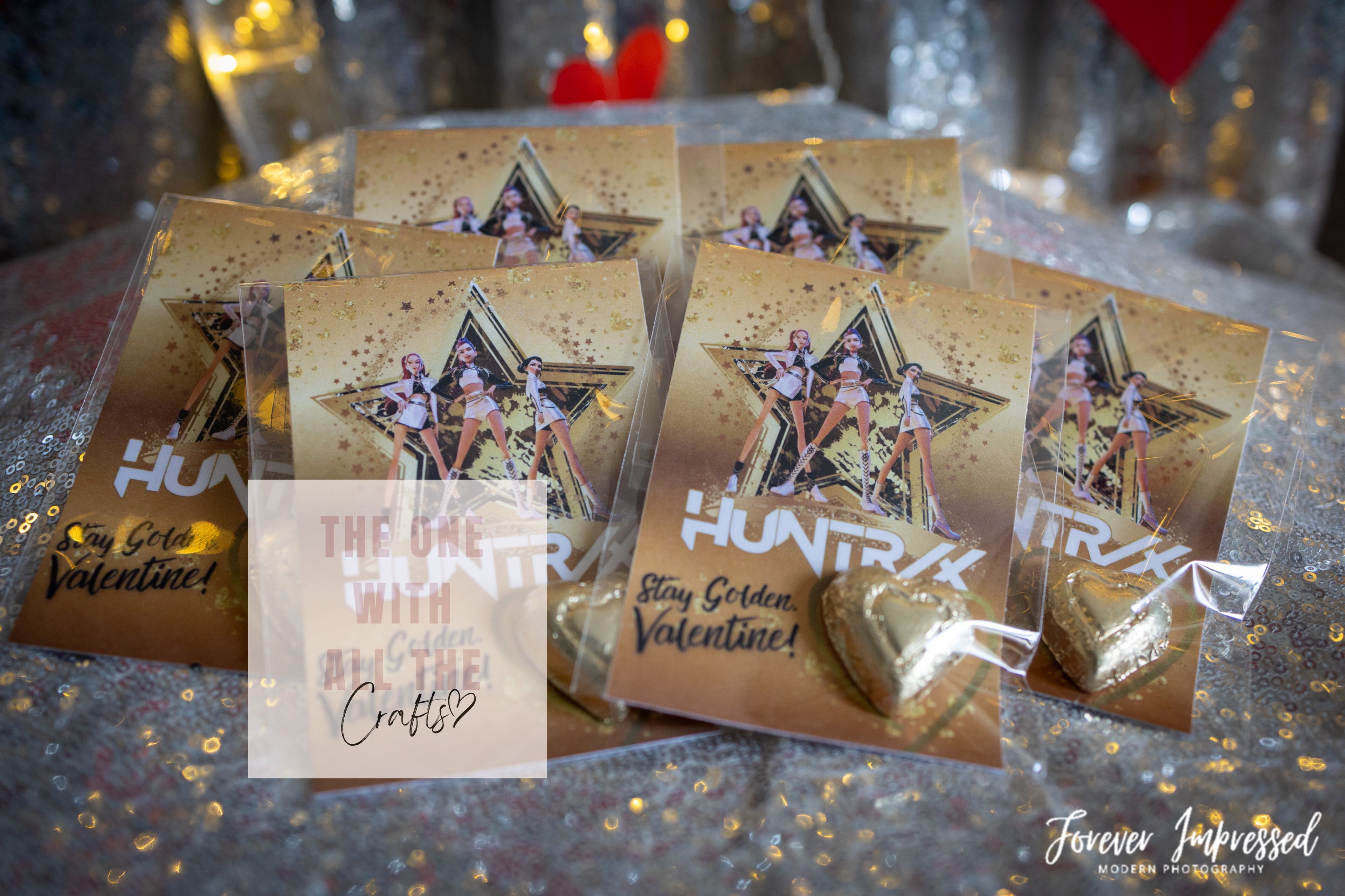 School Valentines- Gold Heart