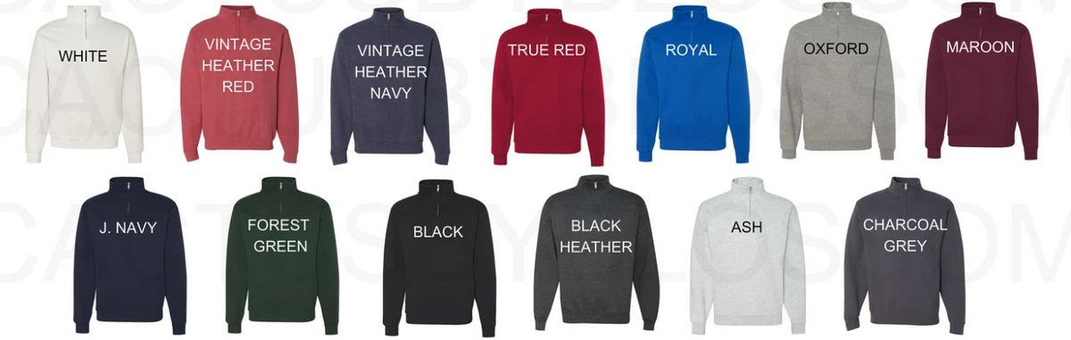 Custom Embroidered Name and Title Quarter Zip