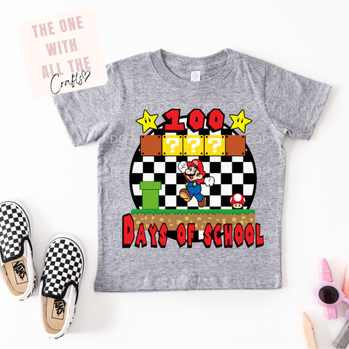 8-Bit 100 Days of School Tee