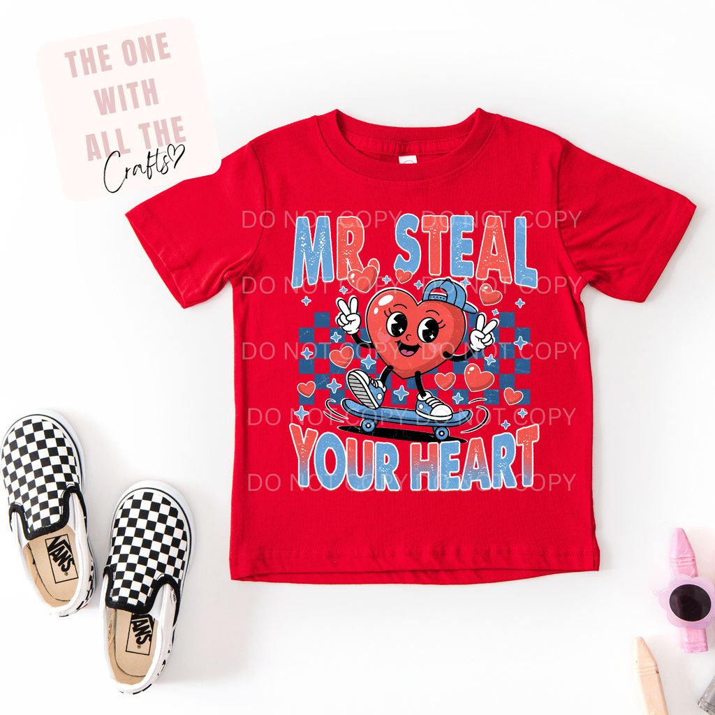 Mr and Miss Steal Your Heart Valentine Tee