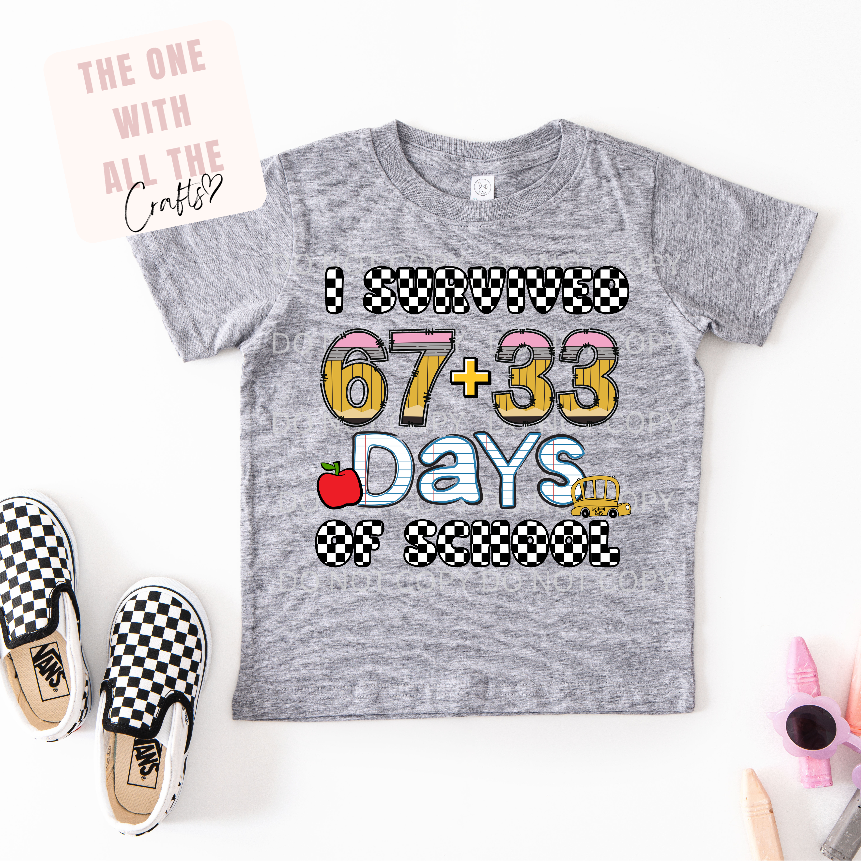 67 + 33 Days Of School Tee
