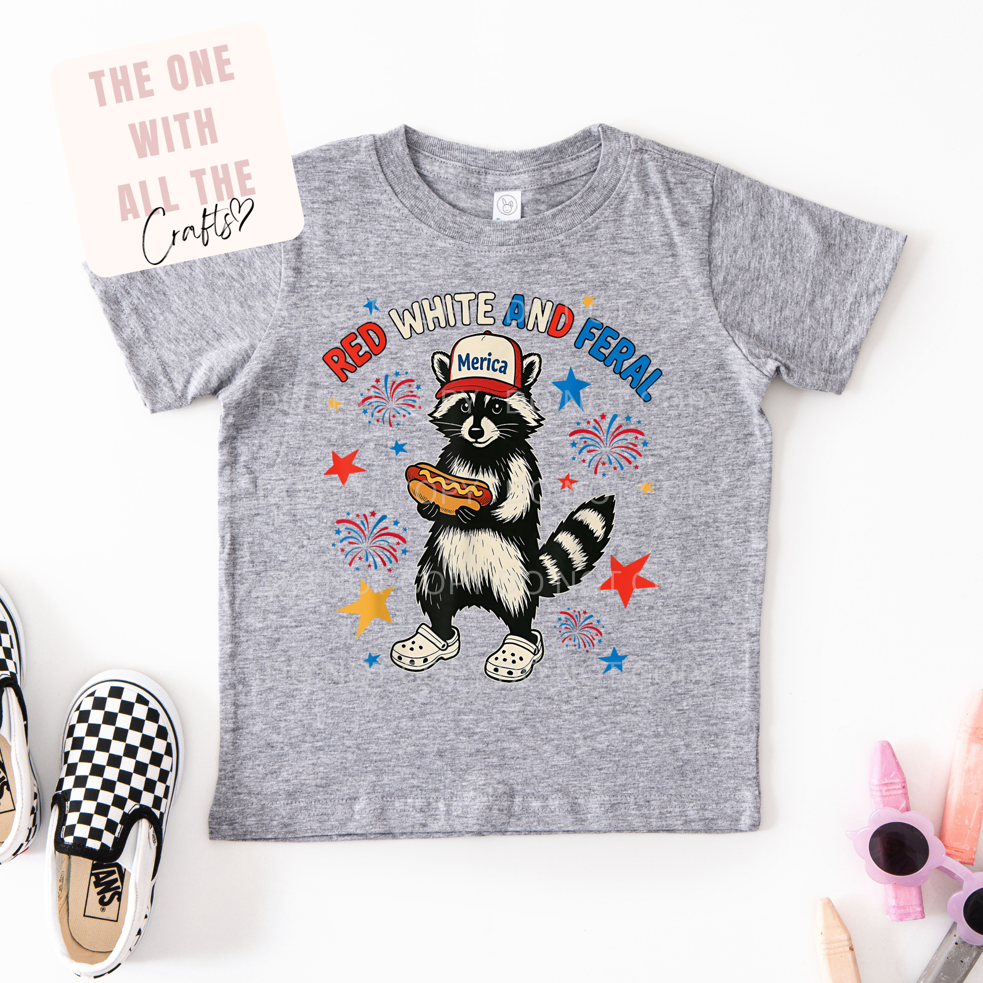 Red White and Feral Tee