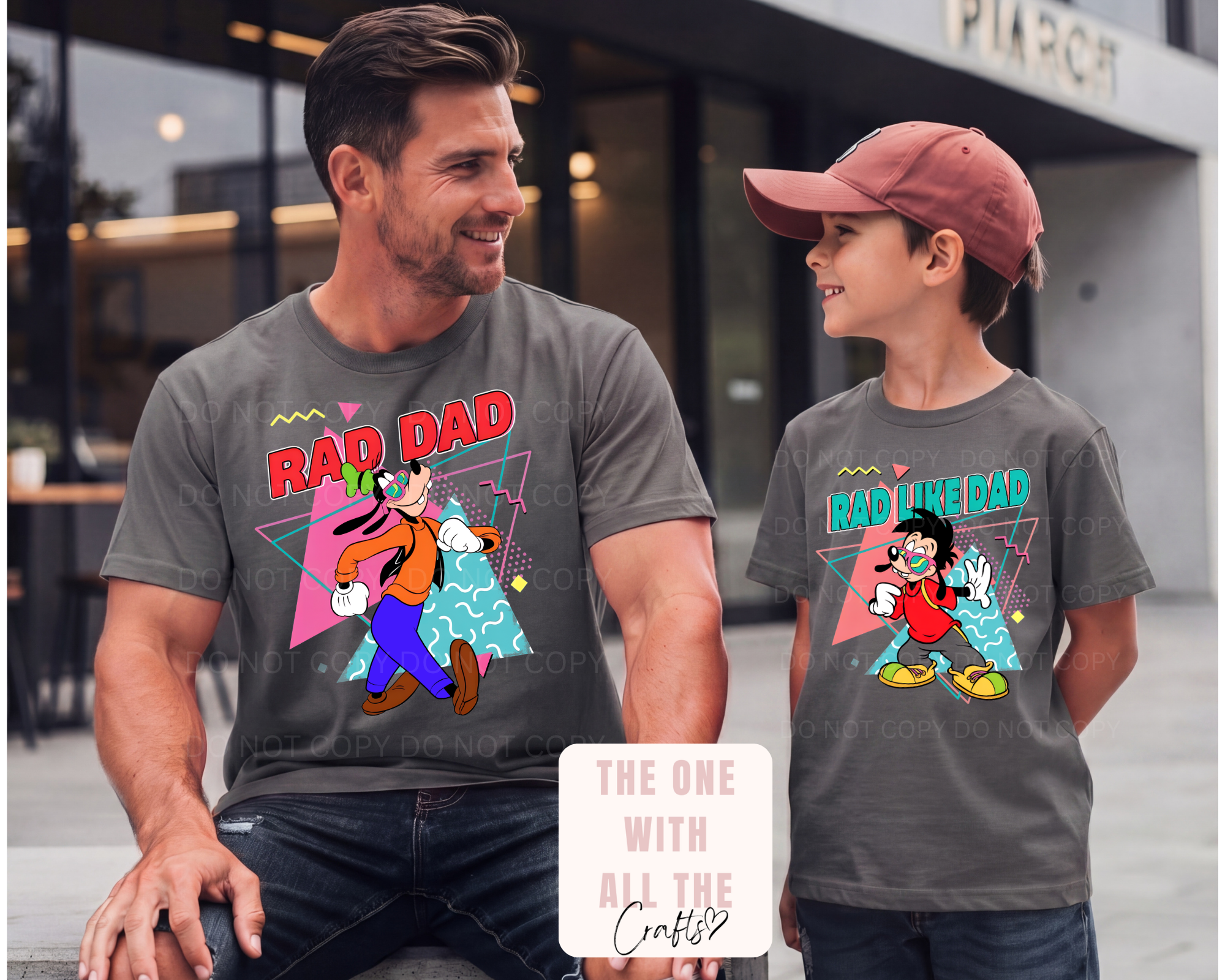 Rad Dad Silly Character Matching Tee
