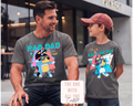 Rad Dad Blue Dog Character Matching Tee