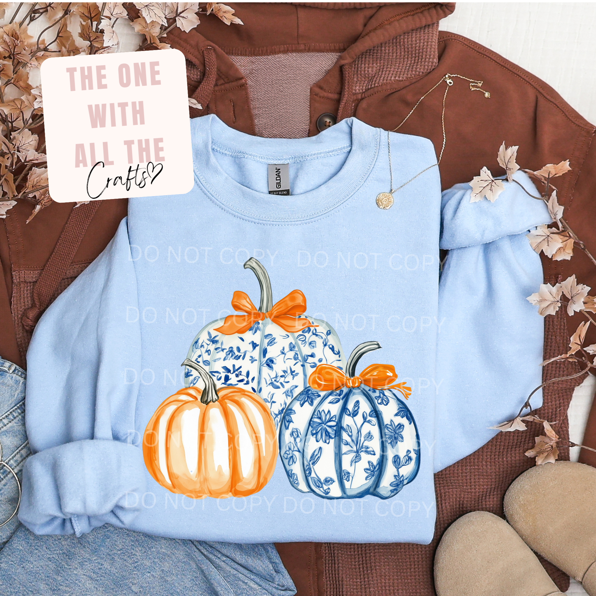 Blue Pumpkin Trio Tee/Crew