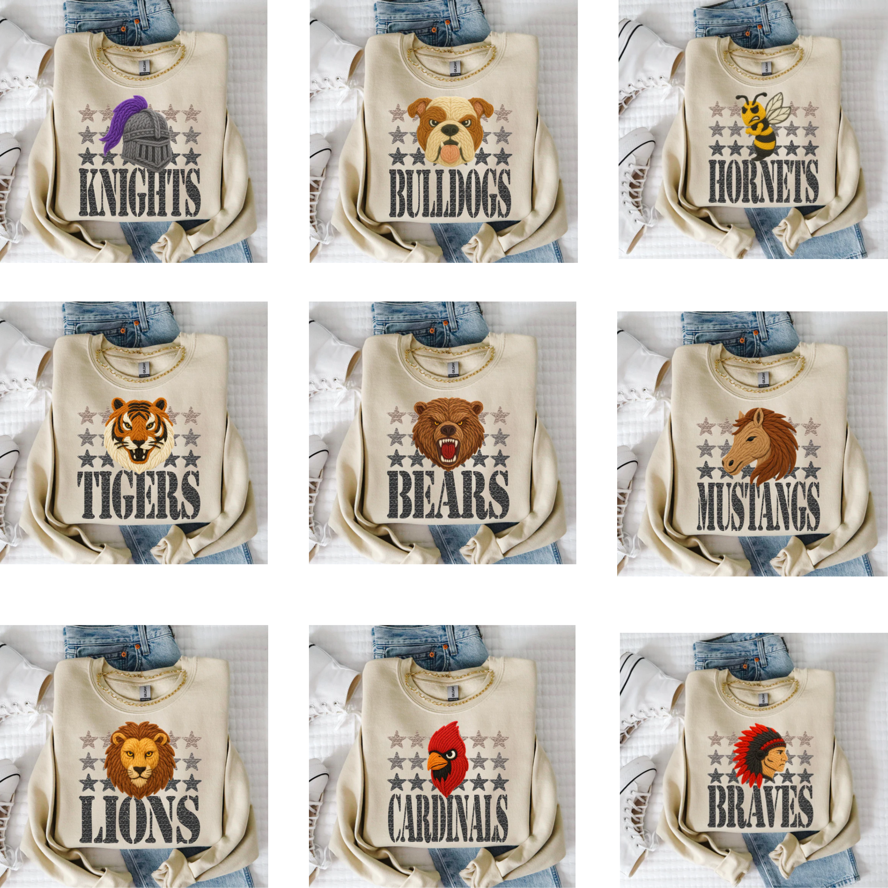 Yarn Mascot Tee/Crew