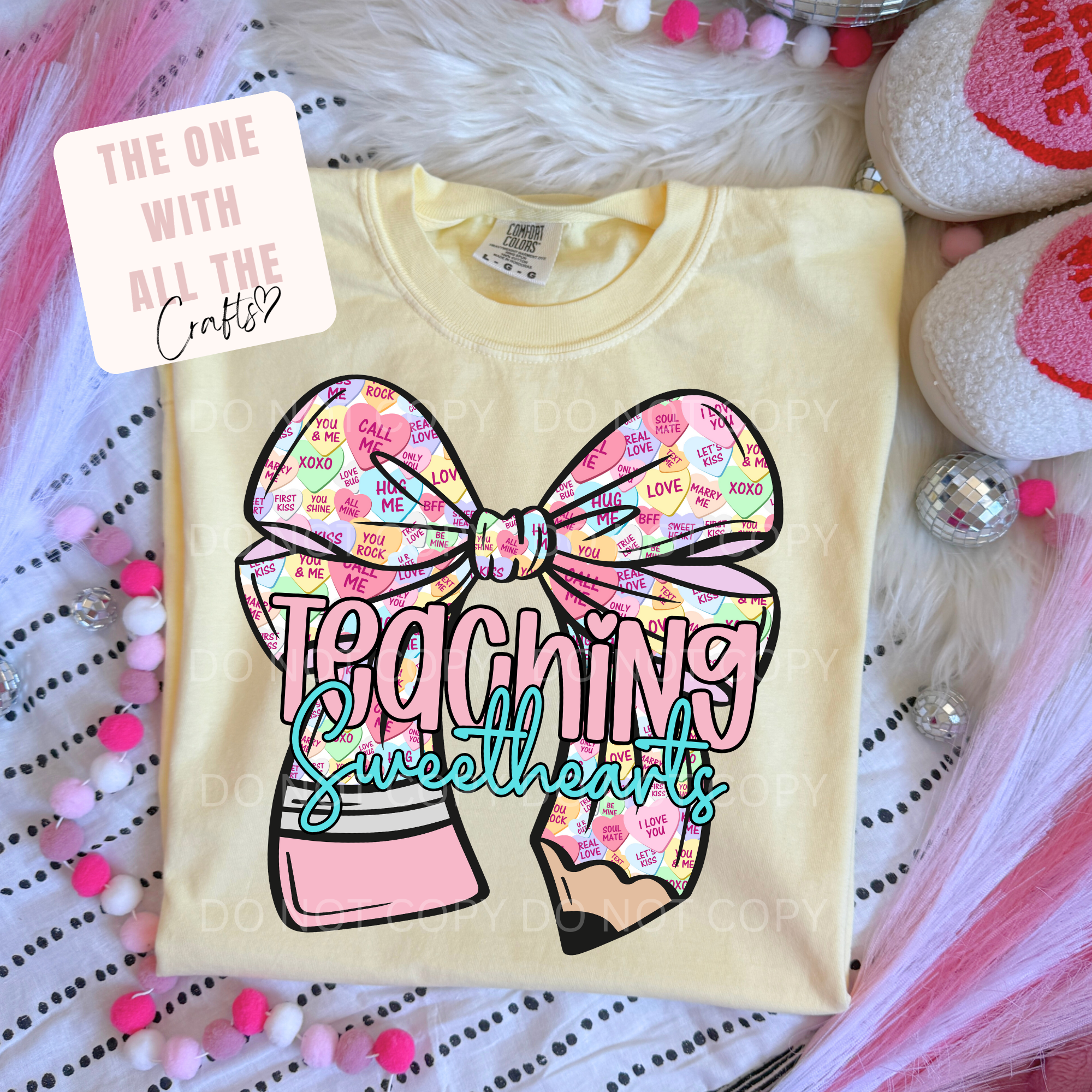 Teaching Sweet Hearts Bow Tee
