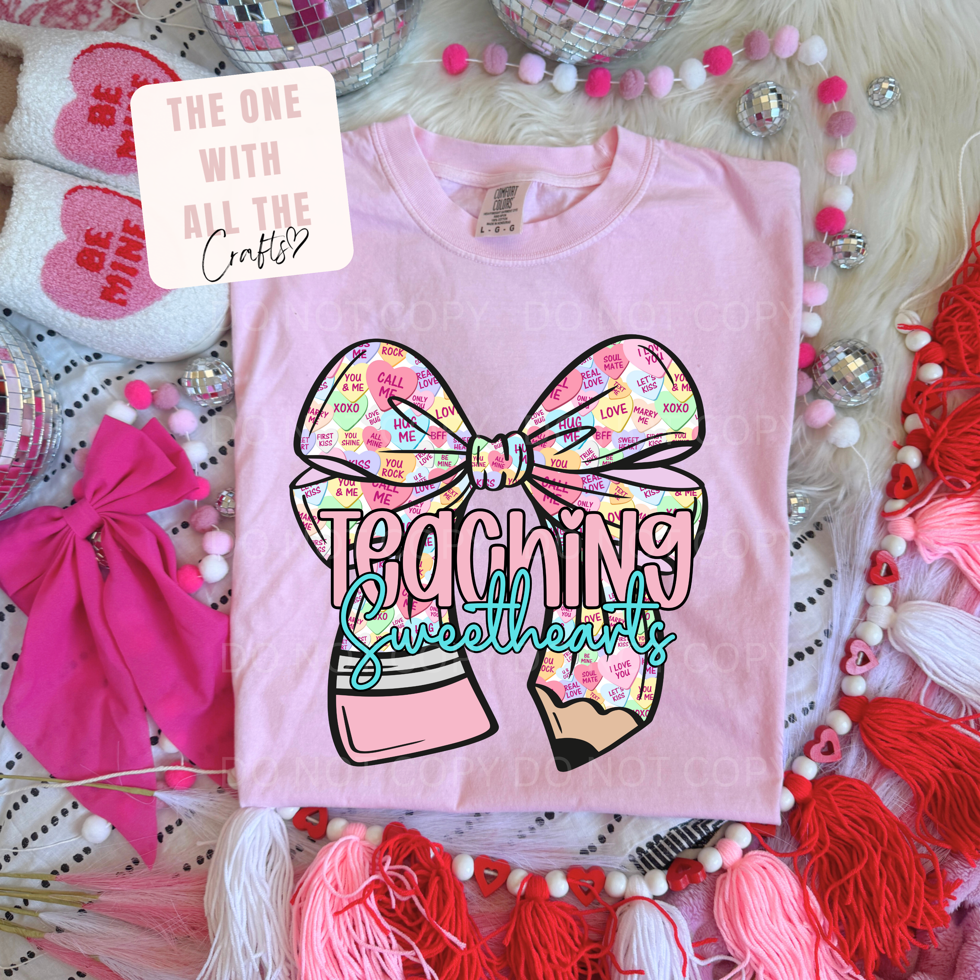 Teaching Sweet Hearts Bow Tee