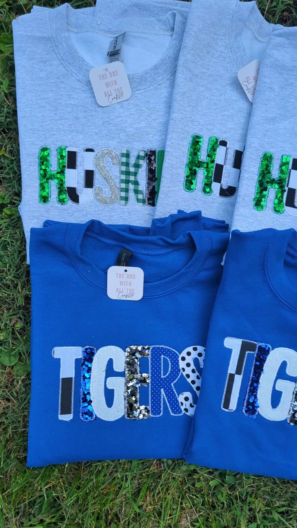 Embroidered School Spirit Tigers Huskies